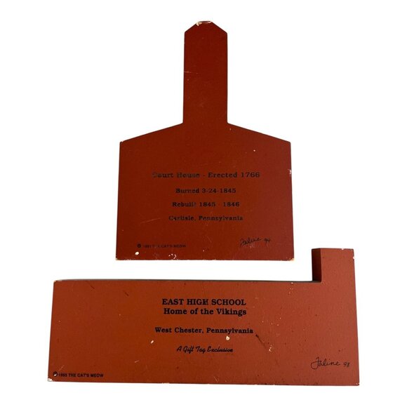 4 Cat’s Meow Village Wood Bldgs – Carlisle & Pennsylvania Landmarks – Signed - Picture 6 of 6